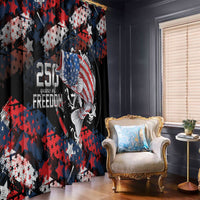 Largemouth Bass Fishing Window Curtain America 250 Year Freedom