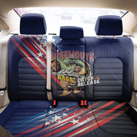 Largemouth Bass Fishing Back Car Seat Cover American Flag