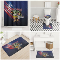 Largemouth Bass Fishing Bathroom Set American Flag