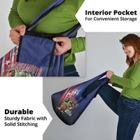 Largemouth Bass Fishing Grocery Bag American Flag