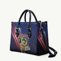 Largemouth Bass Fishing Leather Bag American Flag