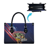 Largemouth Bass Fishing Leather Bag American Flag