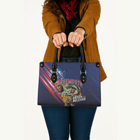 Largemouth Bass Fishing Leather Bag American Flag
