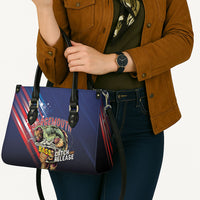 Largemouth Bass Fishing Leather Bag American Flag