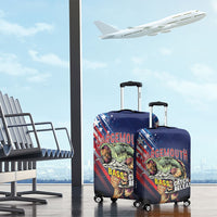 Largemouth Bass Fishing Luggage Cover American Flag