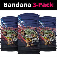 Largemouth Bass Fishing Neck Gaiter American Flag