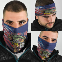 Largemouth Bass Fishing Neck Gaiter American Flag