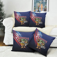 Largemouth Bass Fishing Pillow Cover American Flag