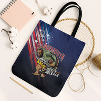 Largemouth Bass Fishing Tote Bag American Flag
