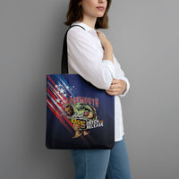 Largemouth Bass Fishing Tote Bag American Flag