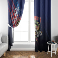 Largemouth Bass Fishing Window Curtain American Flag