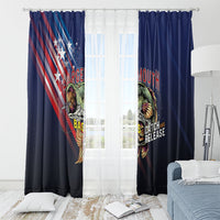 Largemouth Bass Fishing Window Curtain American Flag