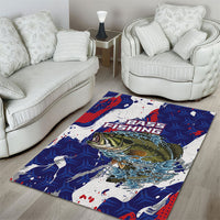 Largemouth Bass Tournament Fishing Area Rug