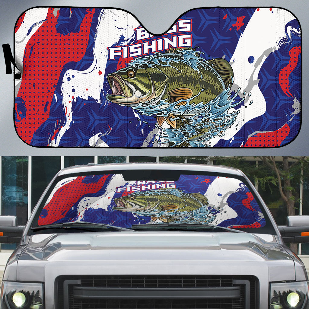 Largemouth Bass Tournament Fishing Auto Sun Shade