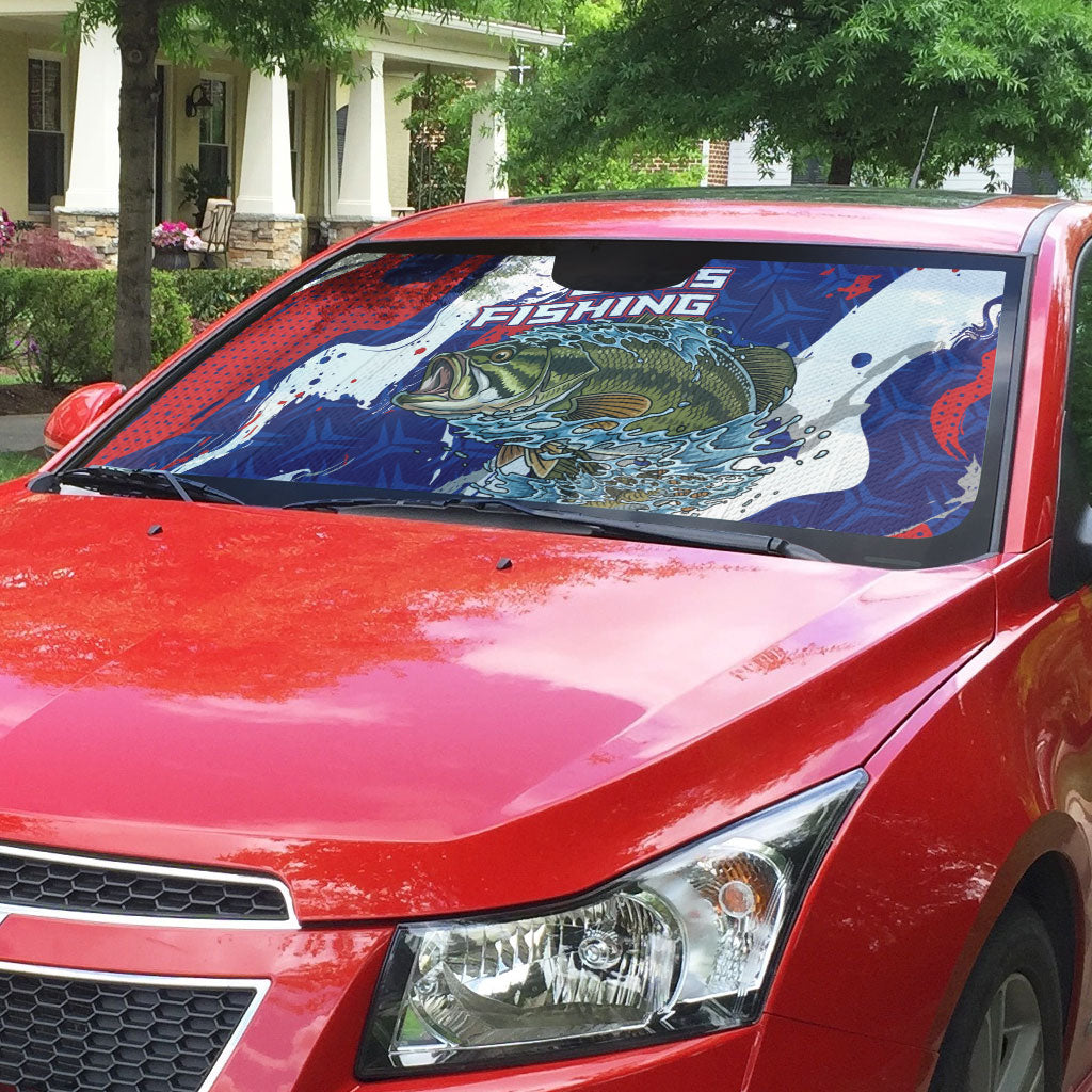 Largemouth Bass Tournament Fishing Auto Sun Shade
