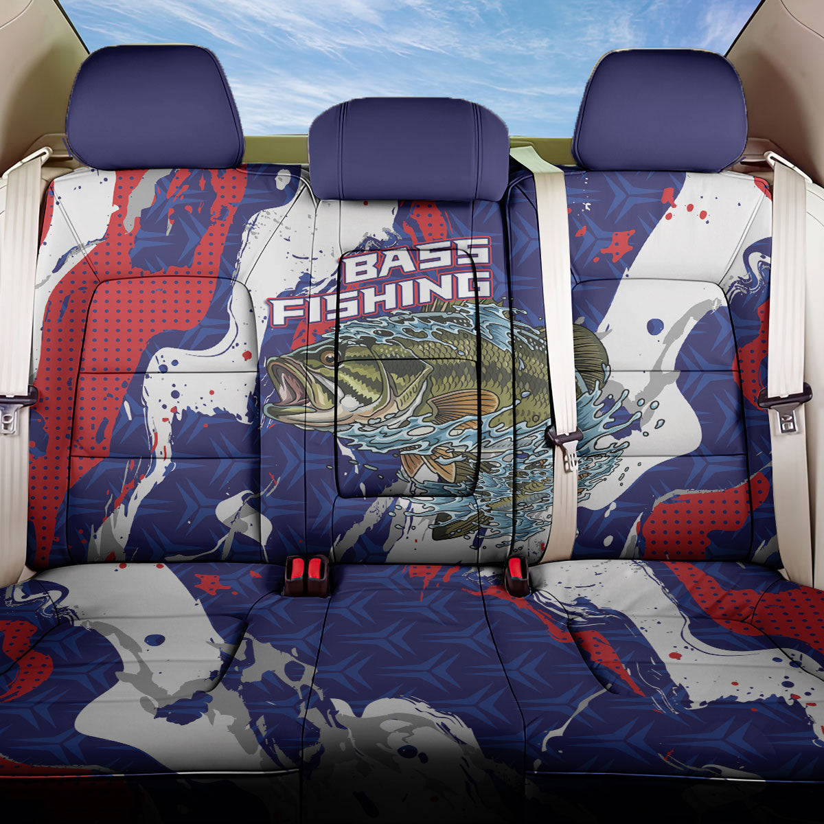 Largemouth Bass Tournament Fishing Back Car Seat Cover