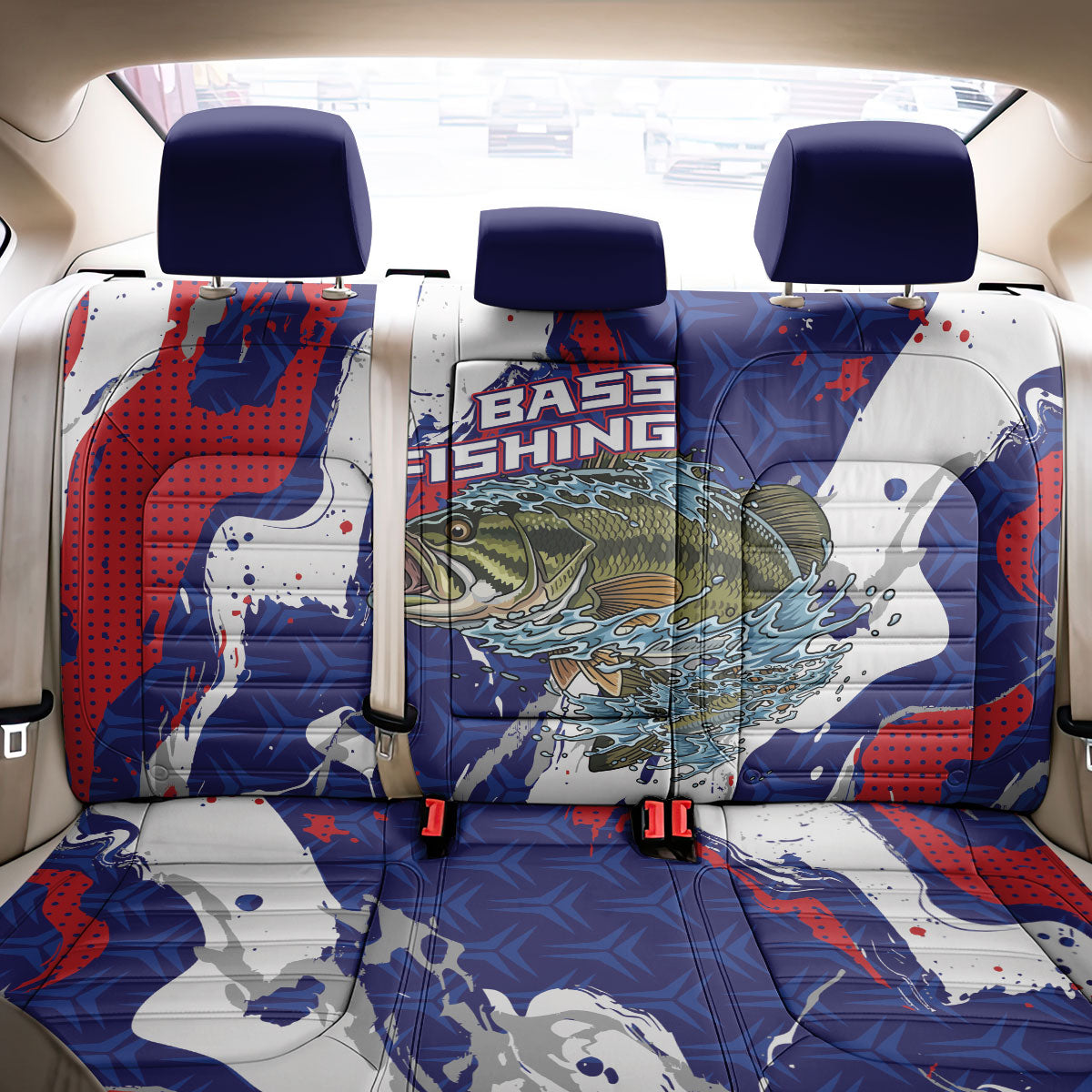 Largemouth Bass Tournament Fishing Back Car Seat Cover