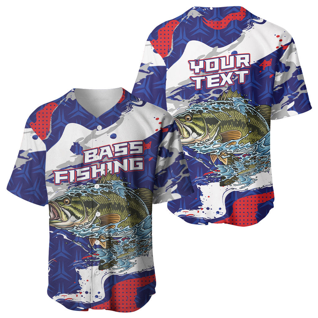 Personalized Largemouth Bass Tournament Fishing Baseball Jersey