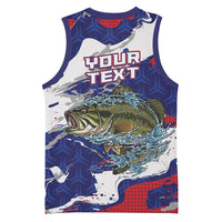 Personalized Largemouth Bass Tournament Fishing Basketball Jersey