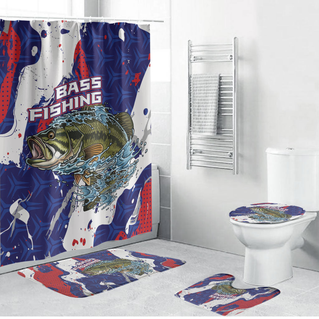 Largemouth Bass Tournament Fishing Bathroom Set