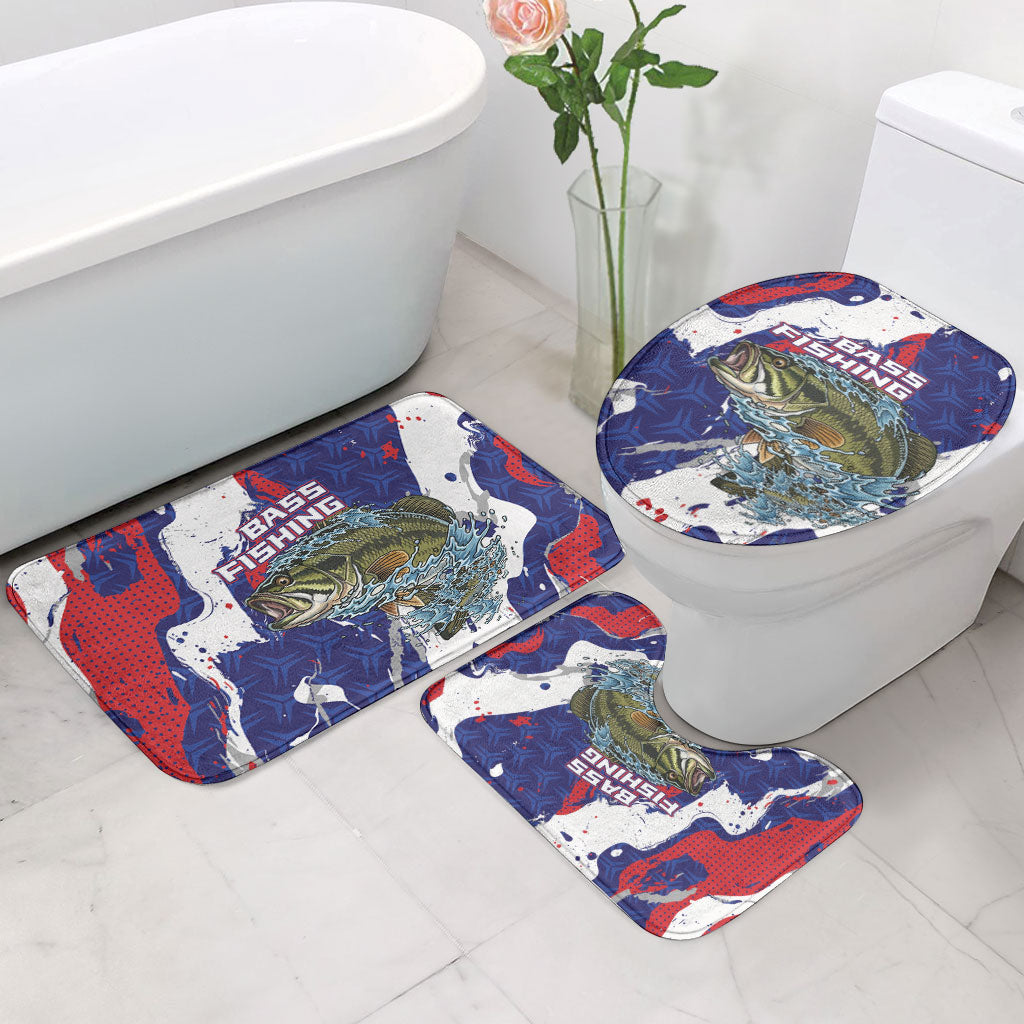 Largemouth Bass Tournament Fishing Bathroom Set