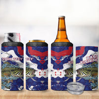 Personalized Largemouth Bass Tournament Fishing 4 in 1 Can Cooler Tumbler