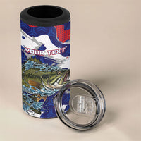 Personalized Largemouth Bass Tournament Fishing 4 in 1 Can Cooler Tumbler
