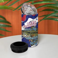 Personalized Largemouth Bass Tournament Fishing 4 in 1 Can Cooler Tumbler