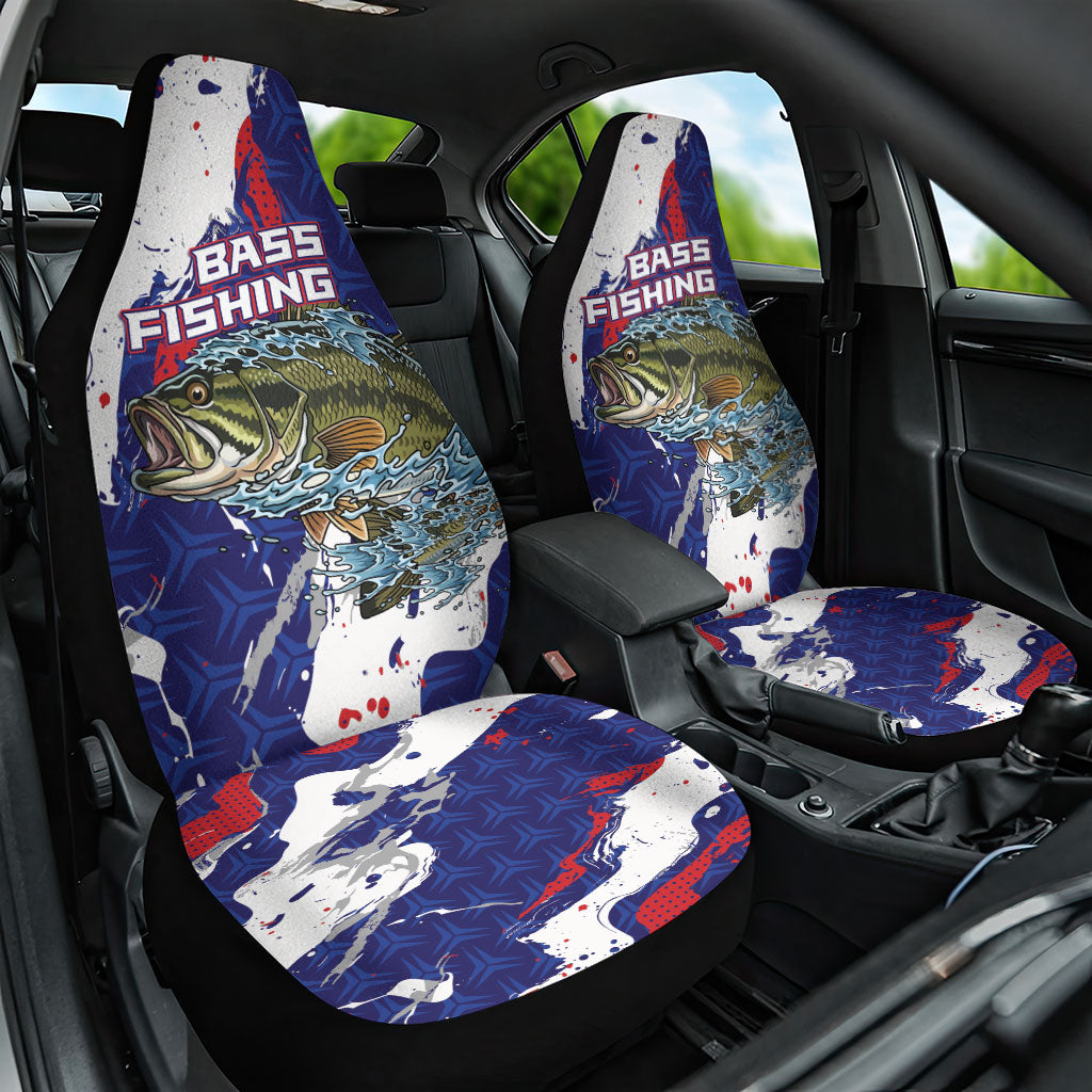 Largemouth Bass Tournament Fishing Car Seat Cover