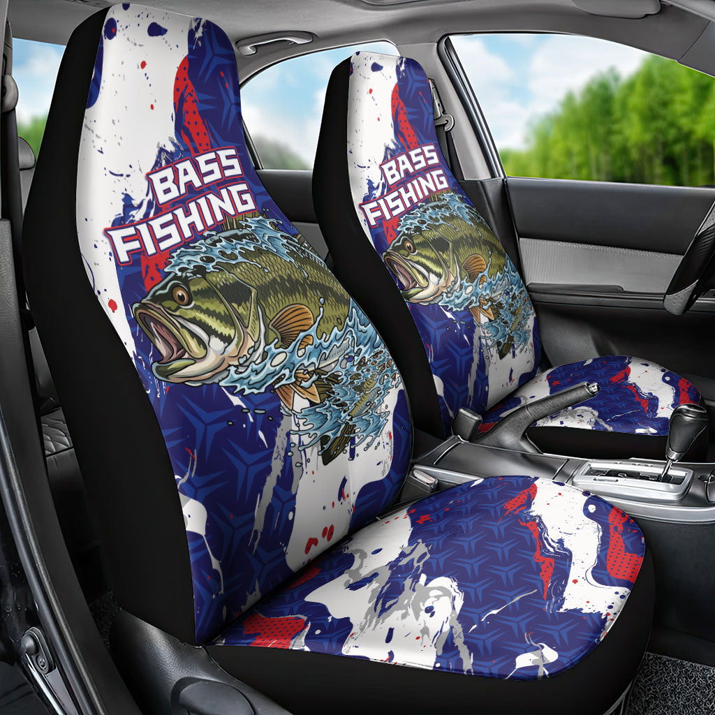 Largemouth Bass Tournament Fishing Car Seat Cover