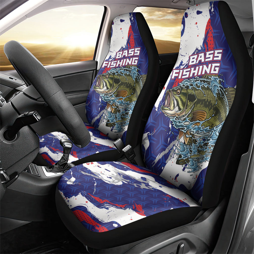 Largemouth Bass Tournament Fishing Car Seat Cover