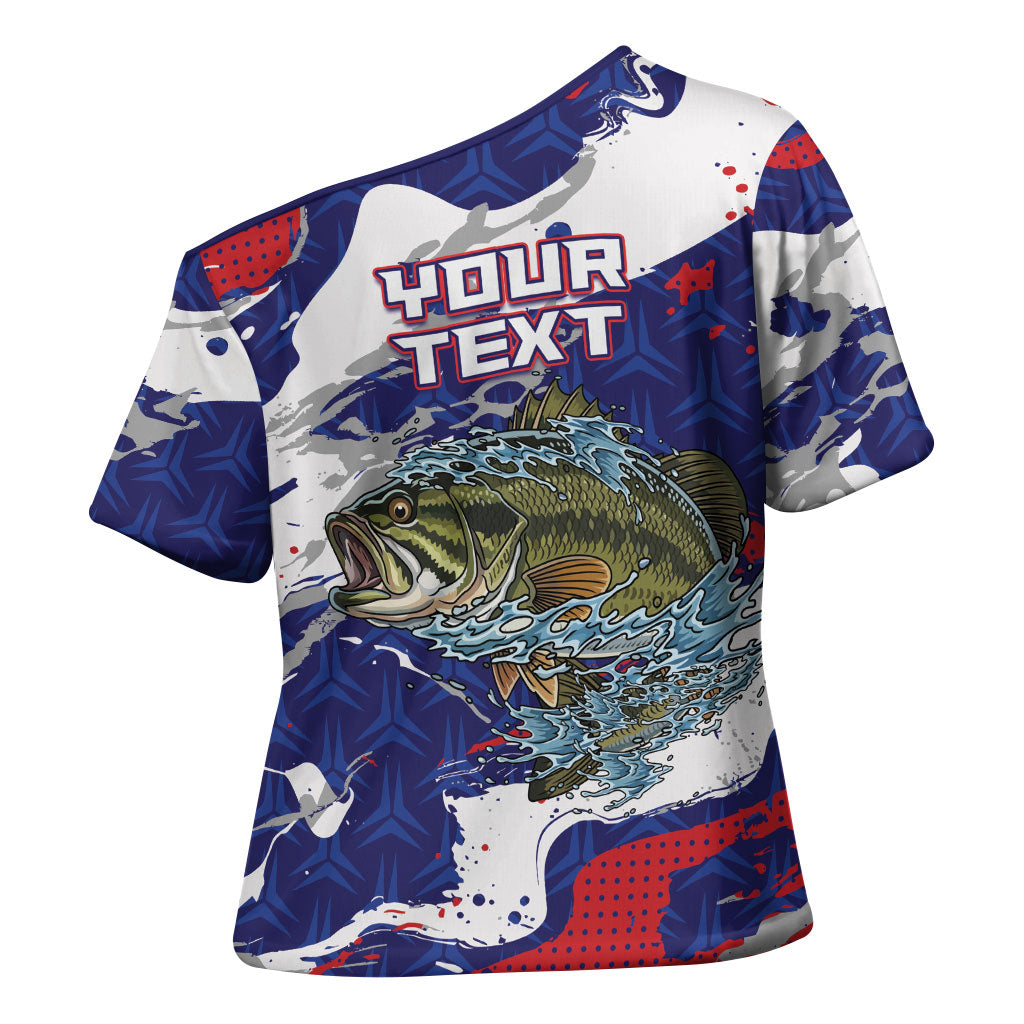 Personalized Largemouth Bass Tournament Fishing Cross Shoulder Shirt