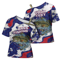 Personalized Largemouth Bass Tournament Fishing Cross Shoulder Shirt