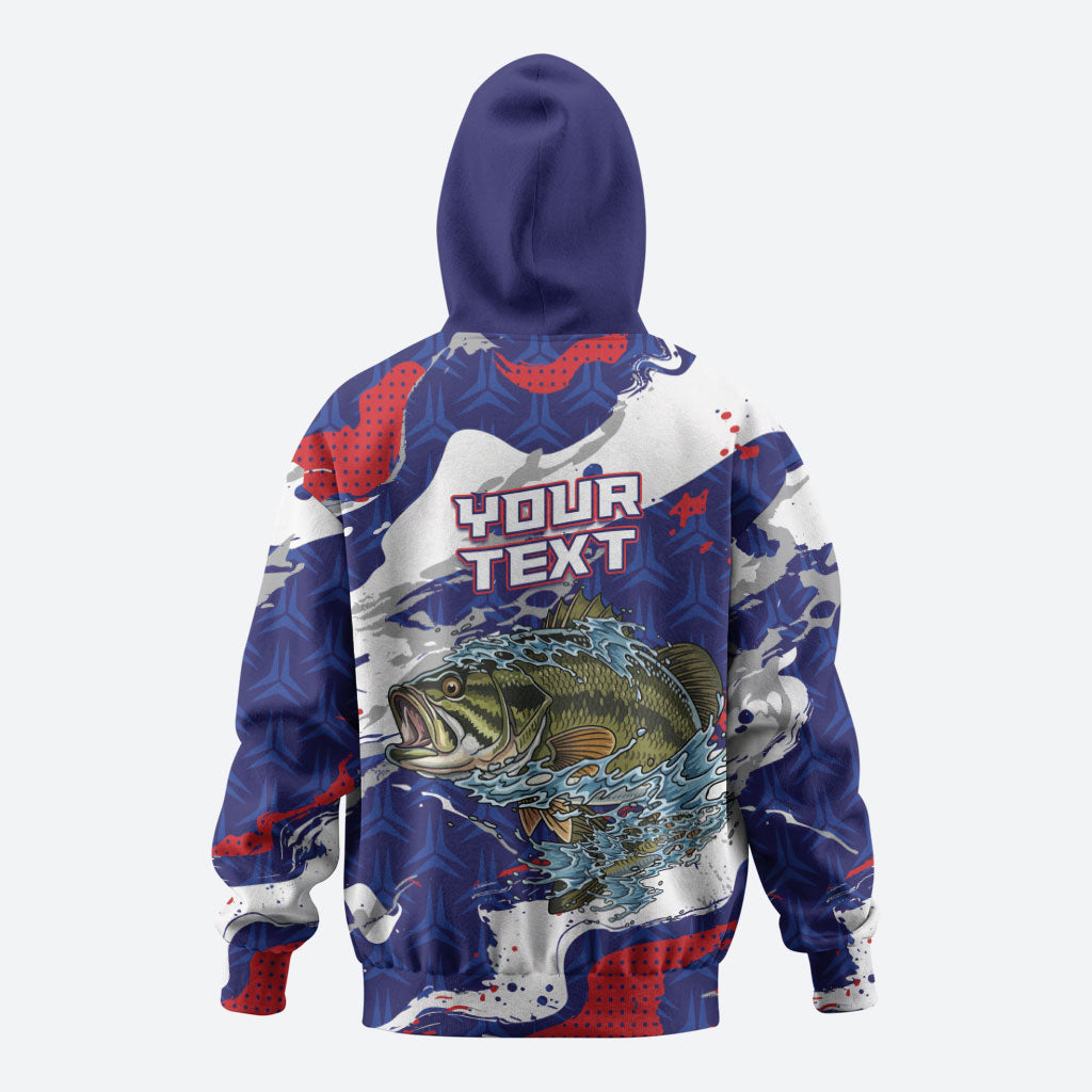 Personalized Largemouth Bass Tournament Fishing Hoodie