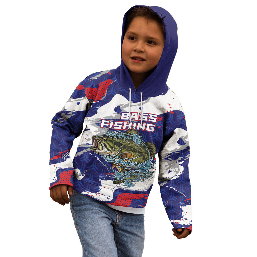 Personalized Largemouth Bass Tournament Fishing Kid Hoodie