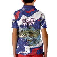 Personalized Largemouth Bass Tournament Fishing Kid Polo Shirt