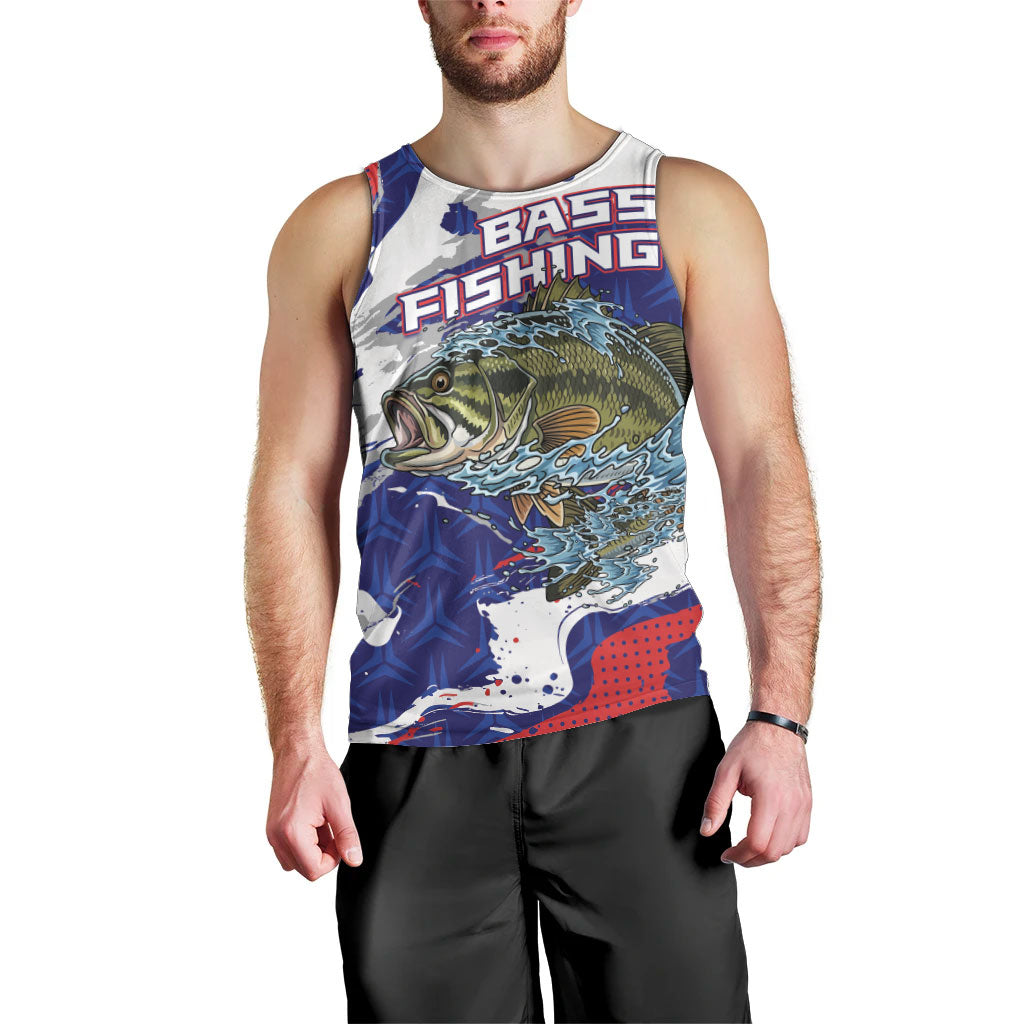 Personalized Largemouth Bass Tournament Fishing Men Tank Top