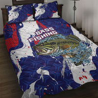 Largemouth Bass Tournament Fishing Quilt Bed Set