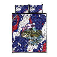 Largemouth Bass Tournament Fishing Quilt Bed Set