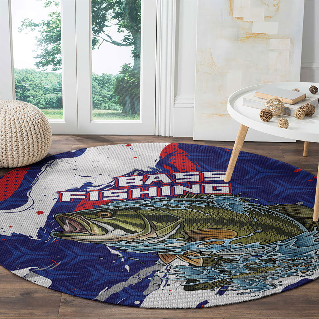 Largemouth Bass Tournament Fishing Round Carpet