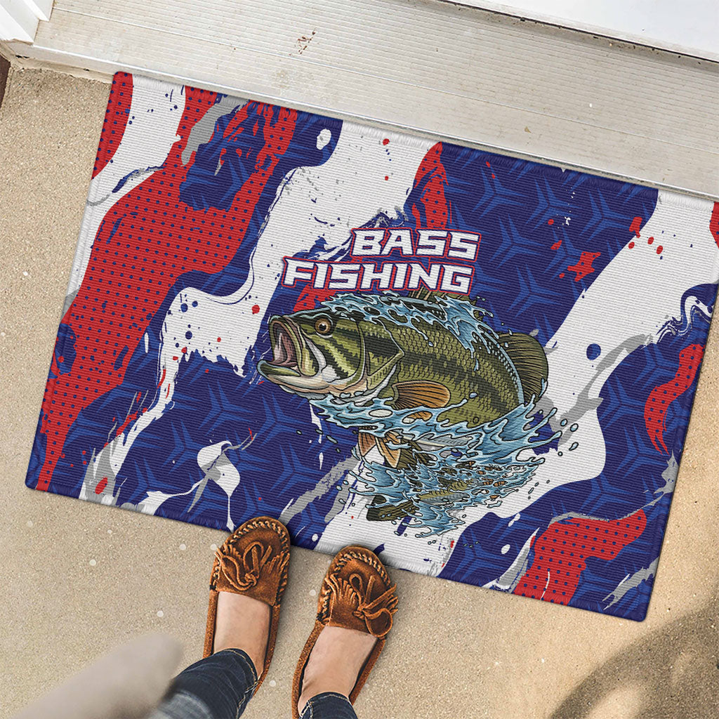 Largemouth Bass Tournament Fishing Rubber Doormat