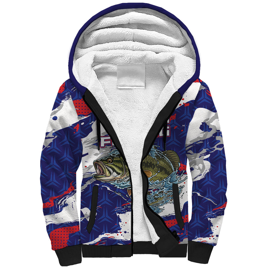 Personalized Largemouth Bass Tournament Fishing Sherpa Hoodie