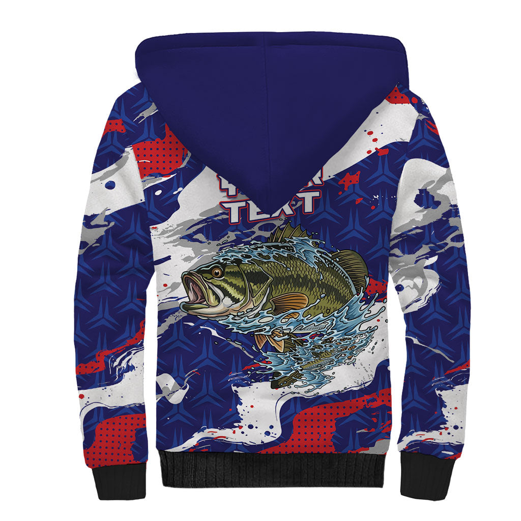 Personalized Largemouth Bass Tournament Fishing Sherpa Hoodie