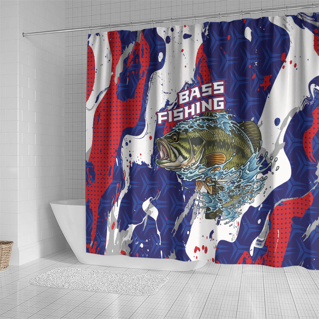 Largemouth Bass Tournament Fishing Shower Curtain