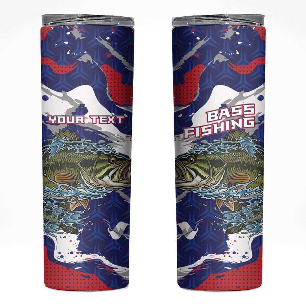 Personalized Largemouth Bass Tournament Fishing Skinny Tumbler