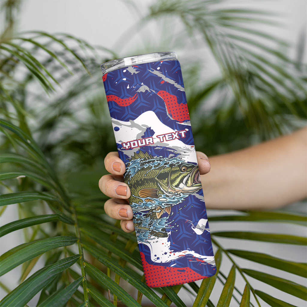Personalized Largemouth Bass Tournament Fishing Skinny Tumbler