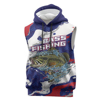 Personalized Largemouth Bass Tournament Fishing Sleeveless Hoodie