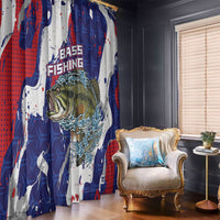 Largemouth Bass Tournament Fishing Window Curtain