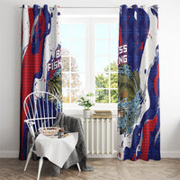 Largemouth Bass Tournament Fishing Window Curtain