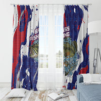 Largemouth Bass Tournament Fishing Window Curtain